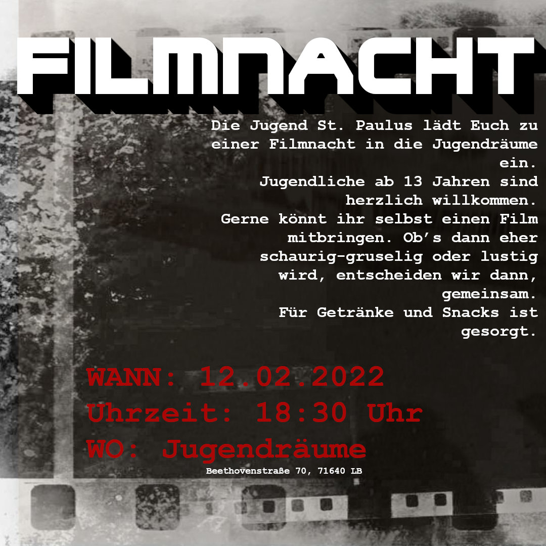 Filmnacht – Jugend St. Paulus