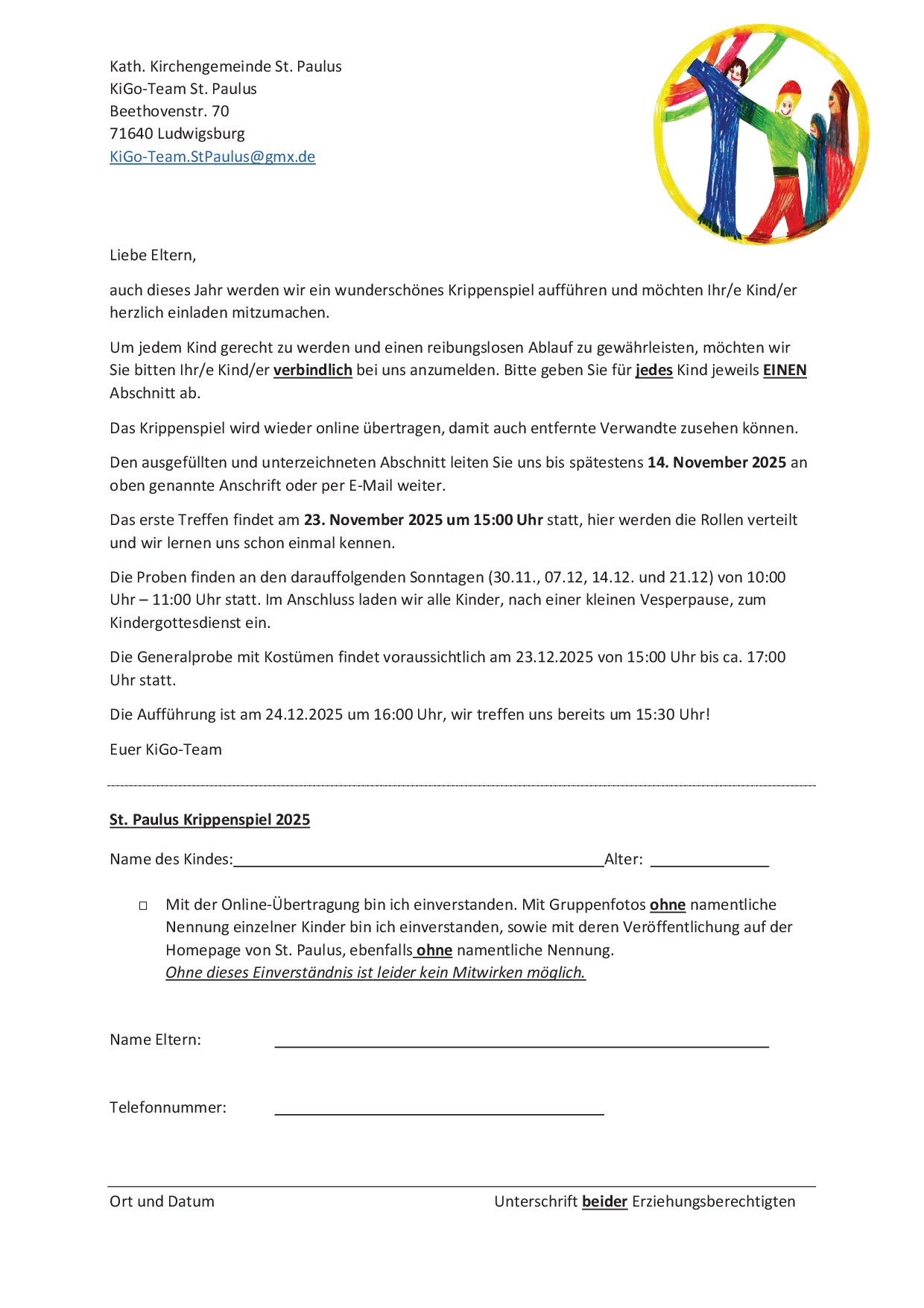 Teilnahme am Krippenspiel 2025?