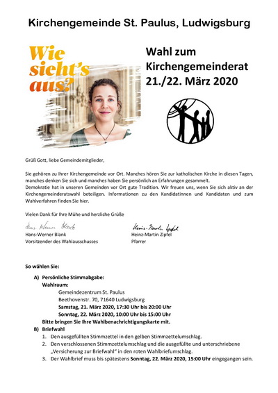 Kirchengemeinderatswahl – Ihre Kandidatinnen und Kandidaten